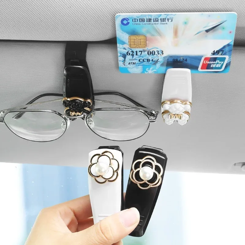 

Portable Car Glasses Cases Ticket Card Clamp Car Sun Visor Sunglasses Holder ABS Eyeglasses Sunglass Holder Car Accessories