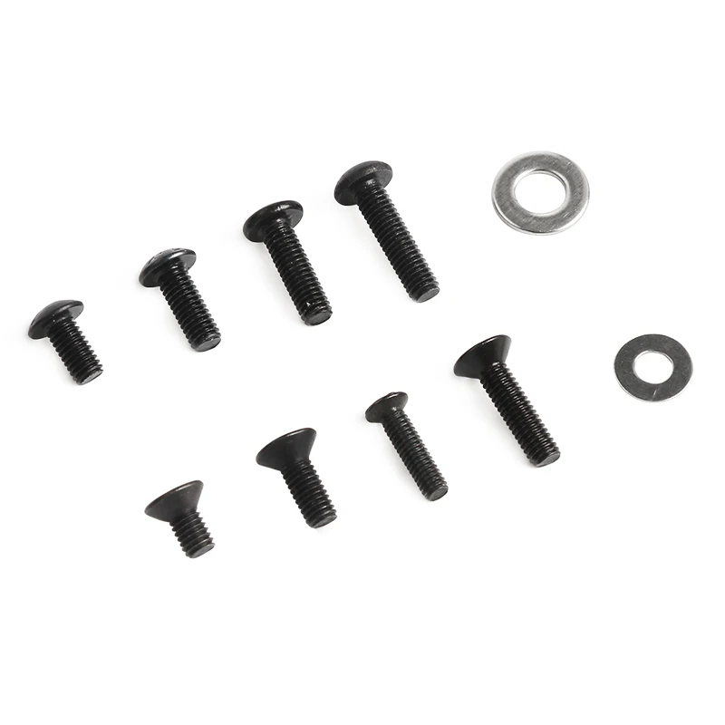 180Pcs Black Carbon Steel Screws Box Set For 1/10 HSP Remote Control RC Car Parts Bolts and Nuts with Flat Washer Hardware Parts