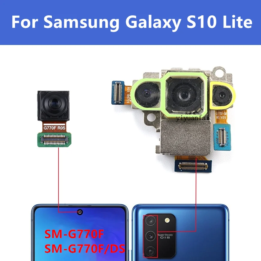 

Передняя Задняя камера для Samsung Galaxy S10 Lite SM-G770F, основная широкая ультраширокая макро-камера с гибким кабелем