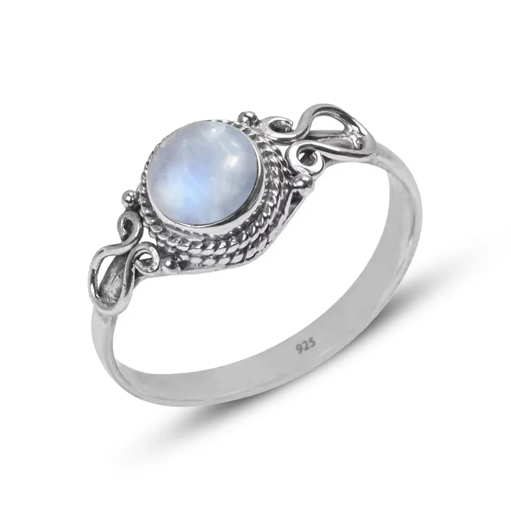 925 Sterling Silver Labradorite Gemstone Ring