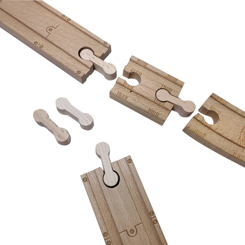 Jouet piste accessoires essentiels voie de Train jouets pour enfants connexion de Rail bois Compatible en bois P092