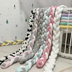 Pare-chocs de lit pour bébé, berceau pour bébé, oreiller, coussin, noeud tressé, pare-chocs CPull, protecteur, décor de chambre, 1 m, 2 m, 3 m, 4m