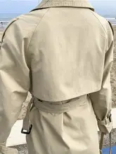 Long Women's Trench Coat with Sashes #5