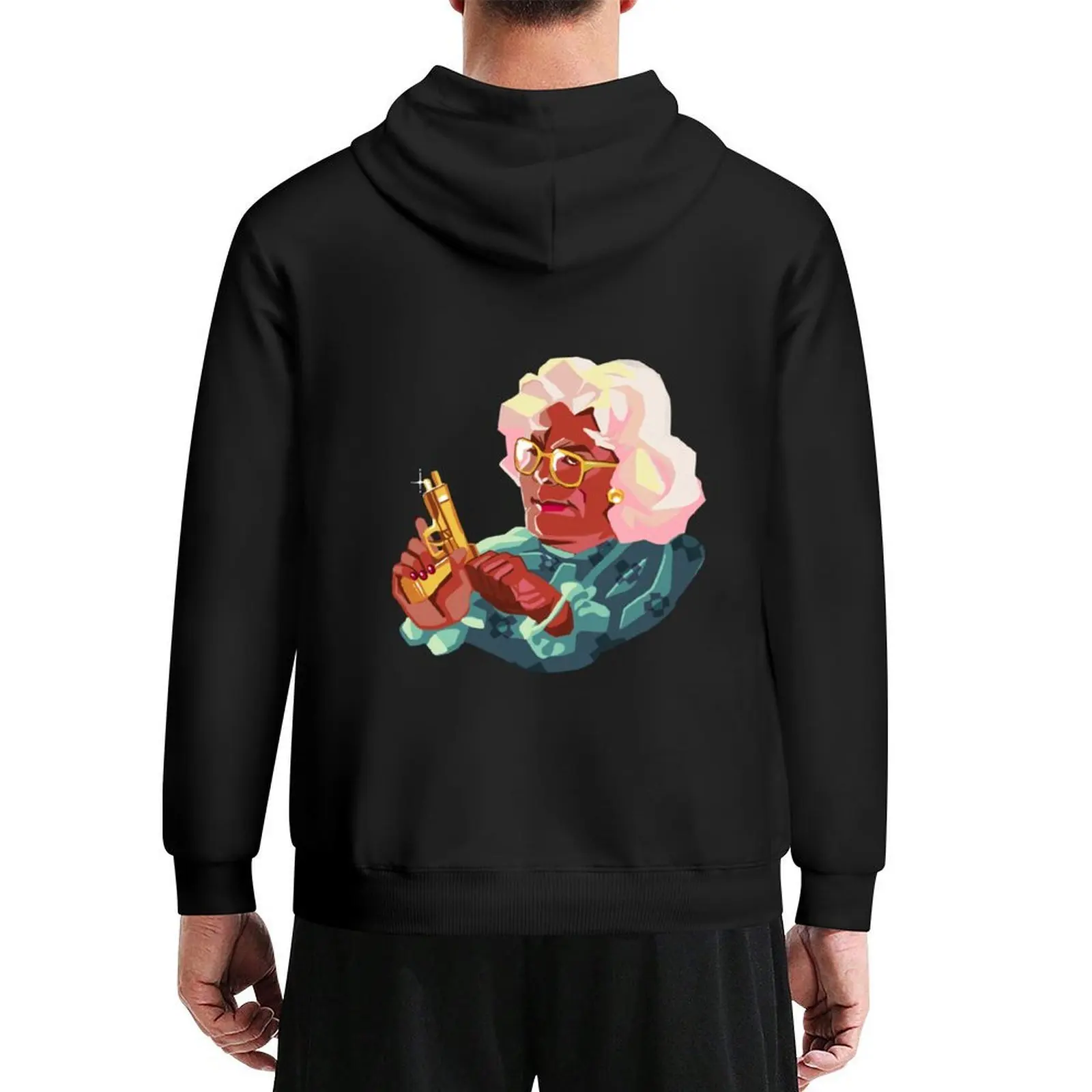 

Madea with a gun Hoodie men's autumn clothes hooded shirt men's winter sweater men wear hoodie