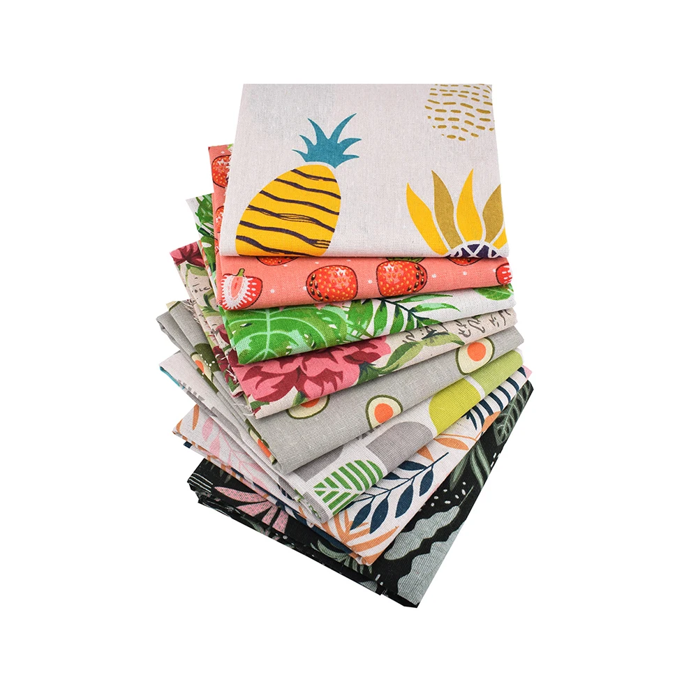Chainho,Printed Cotton Linen Fabric,DIY Quilting Sewing Material,Cloth For Table,Sofa,Curtain,Bag,Cushion,Furniture Cover,15CL23