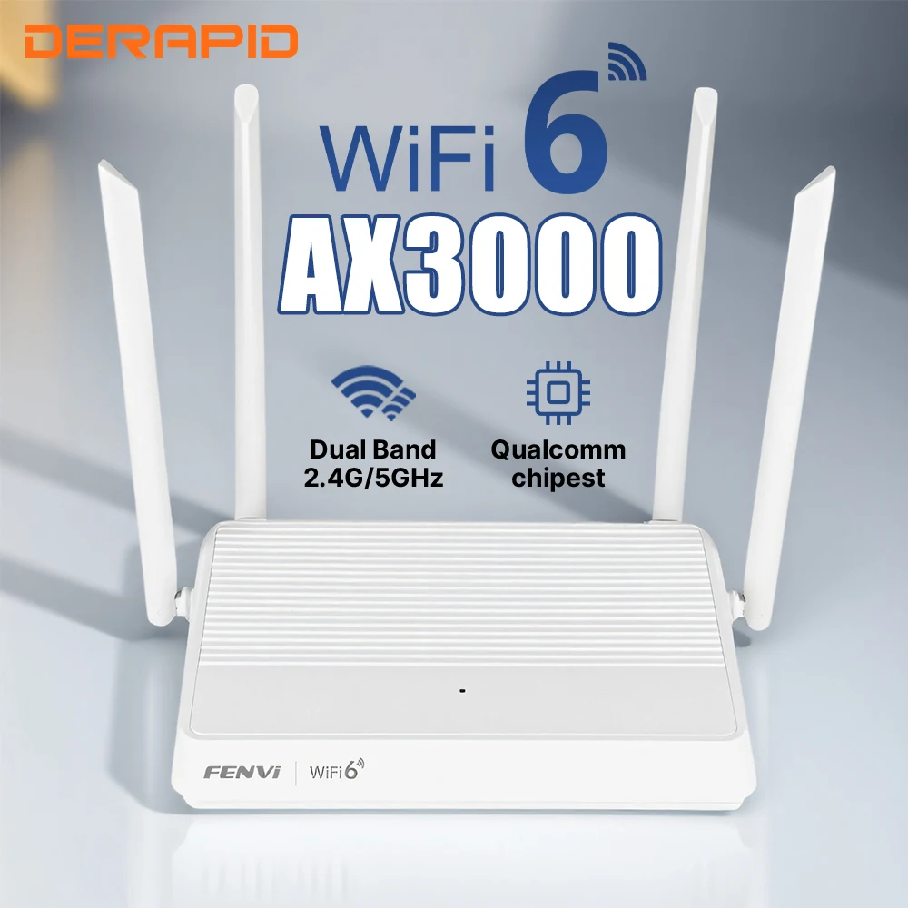 FENVI AX3000 WiFi 6 Mesh Router - موسع المدى اللاسلكي 2.4G/5 جيجا هرتز مع 4 هوائيات عالية الكسب مضخم إشارة جيجابت للمنزل #1