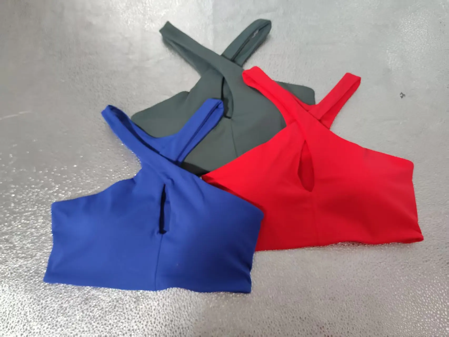 Sports Bra for Outdoor Running, Fitness Vest, Sexy Hanging Neck Cross, High-end Top