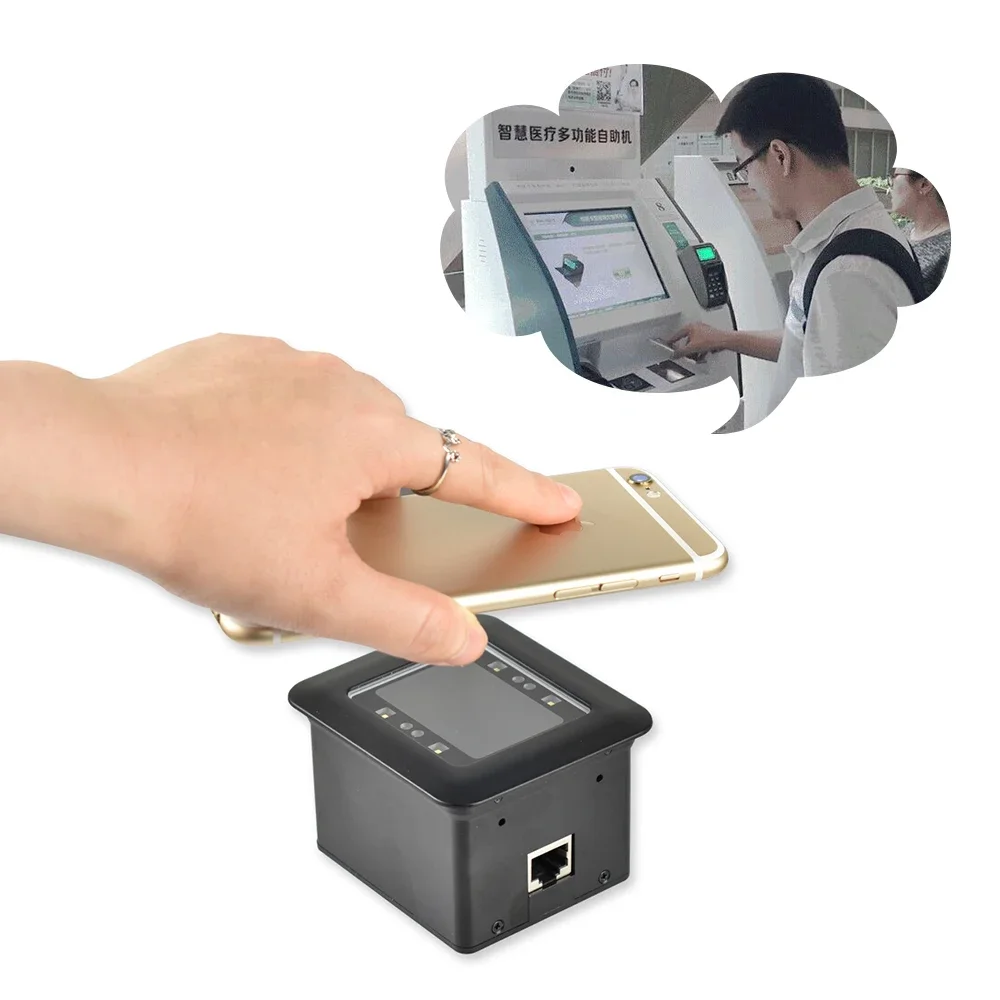 Auto Sense IR RS232 USB QR Code PDF417 Scanner Kiosk Turnstile Raspberry Pi Scanner Module Vending Machine Scan Engine 752*480