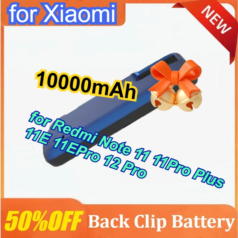 

New 10000mAh External Battery Charger Case for Xiaomi for Redmi Note 11 11Pro Plus 11E 11EPro 12 Pro Charging Power Bank Case