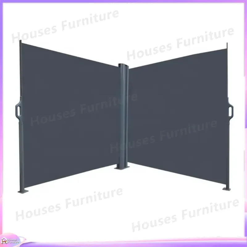 Outdoor Patio Awning Double Retractable Side Screen Sunshade Privacy Shield Windproof Room Divider Garden Terrace Cover