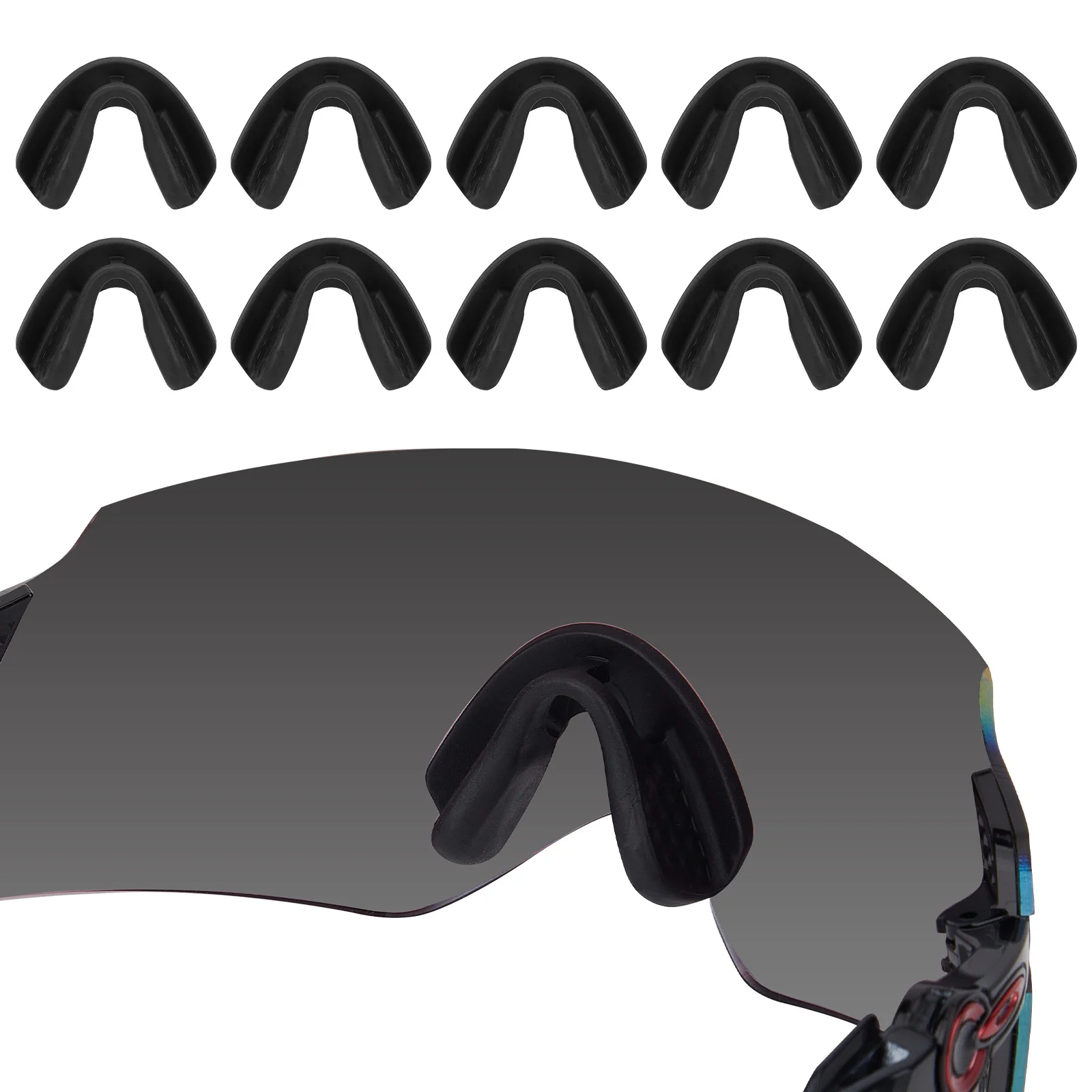 

E.O.S Silicon Rubber Replacement Black Nose Pads for Oakley Encoder Strike Vented OO9235,Encoder OO9471 Frame Multi-Options