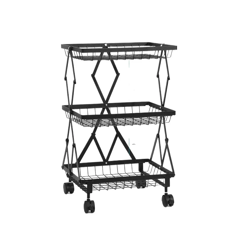 3 Layers Storage Rack for Caster Kitchen Storage Accessories Sundries Shelf Home Organizer with Wheel Dish Drying Racks