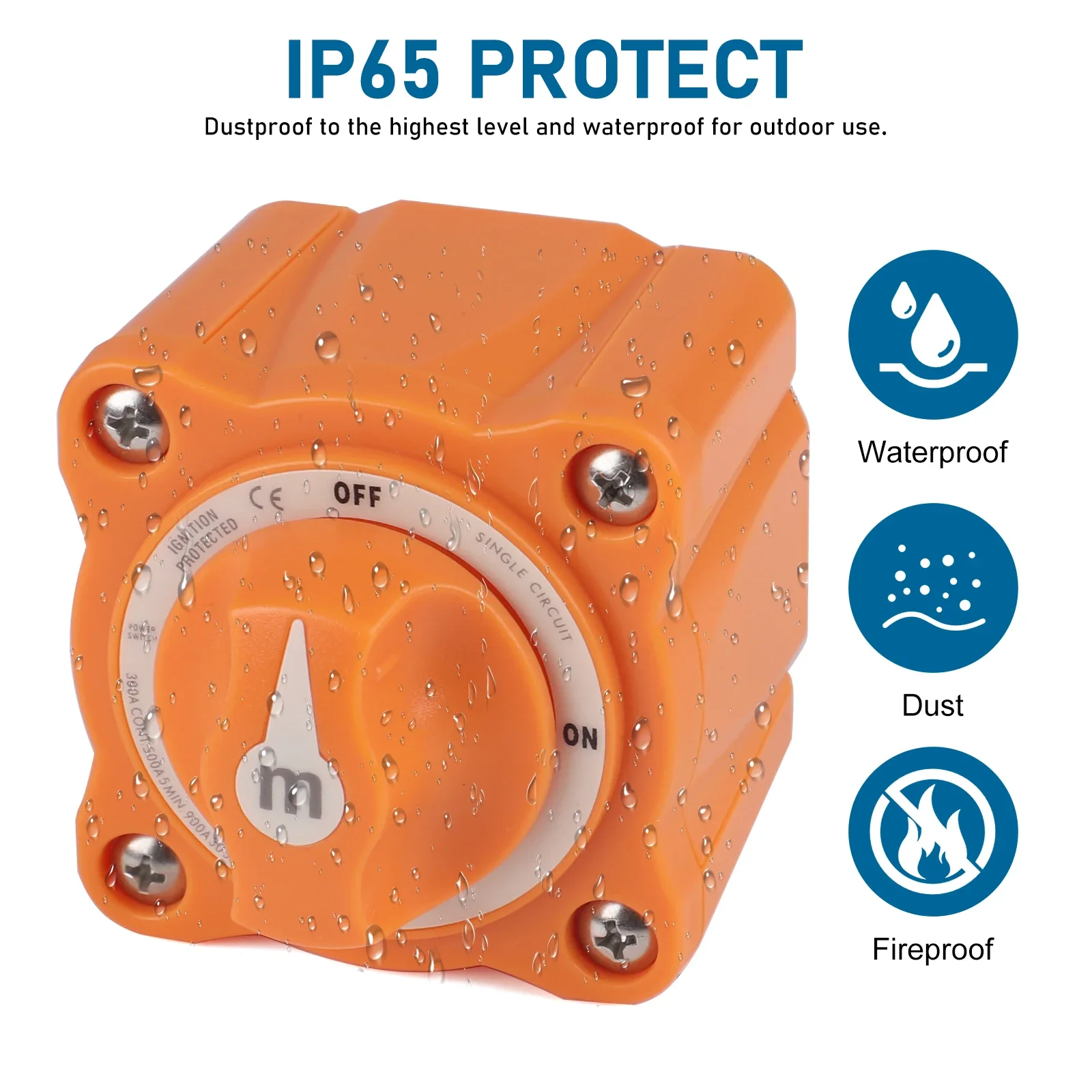 

100A-300A 12V-48V M-Series Pemutus Rotary Switch Cut Single Circuit Battery Selector Isolator Car Auto Truck RV Marine Boat 6006