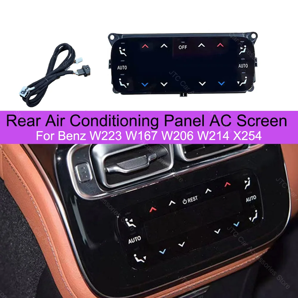 

Rear Air Conditioning Panel AC Screen Upgrade For Mercedes Benz W223 W167 W206 W214 X254 Rear AC button LCD Control Panel