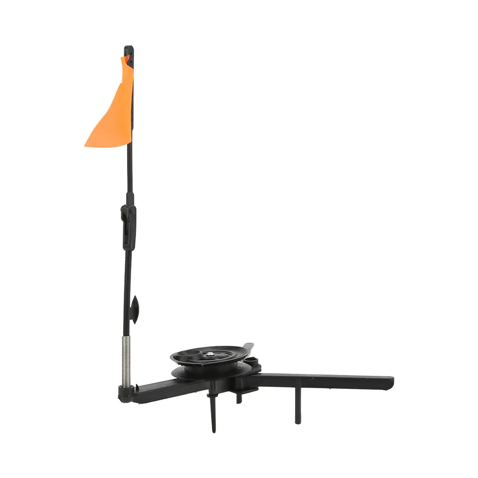 Foldable Ice Fishing Tip Up with Reel, Triangle Base Design - Winter Rod Flag Pole Accessory