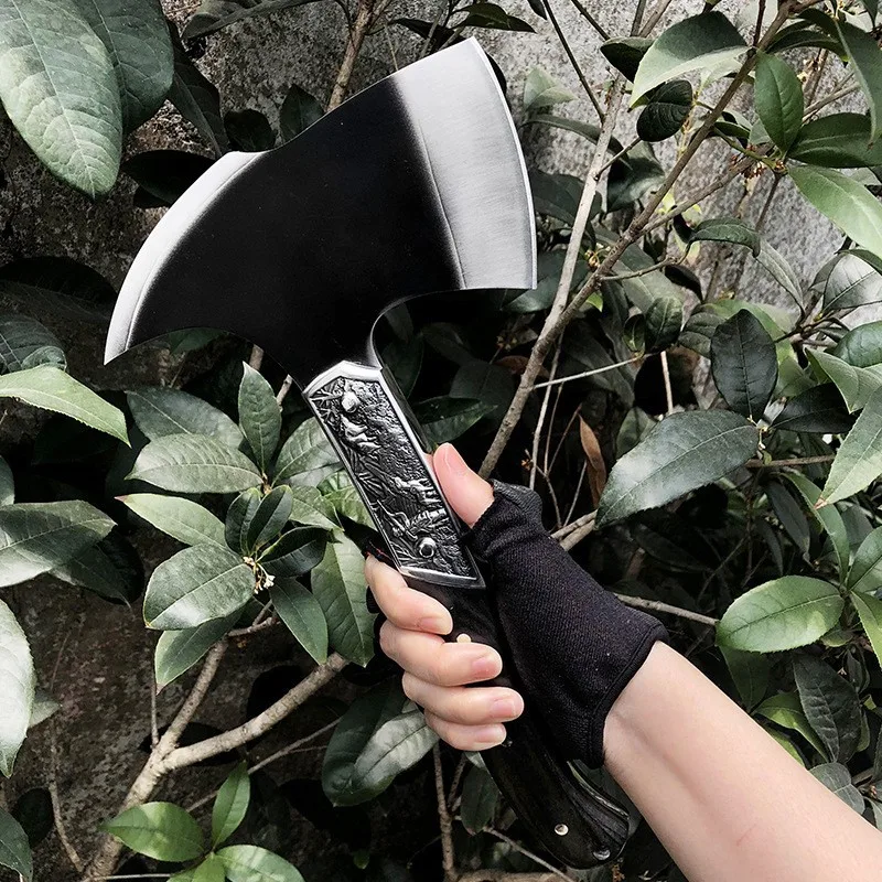 

Outdoor axe, wolf head axe, mountain axe, chopping wood, garden woodworking axe, self-defense multifunctional tactical axe