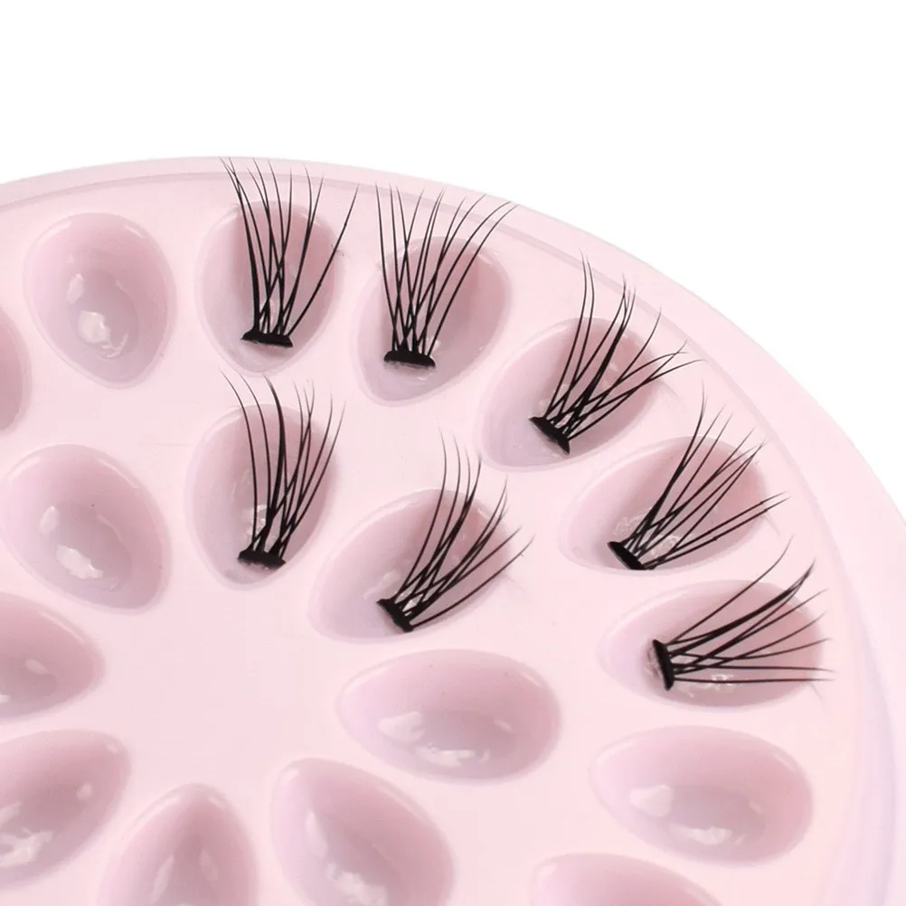10Pcs Eyelash Adhesive Tray Extension Pallet Pink Fast Glue Eyelash Glue Holder Assistant Extension Gaskes