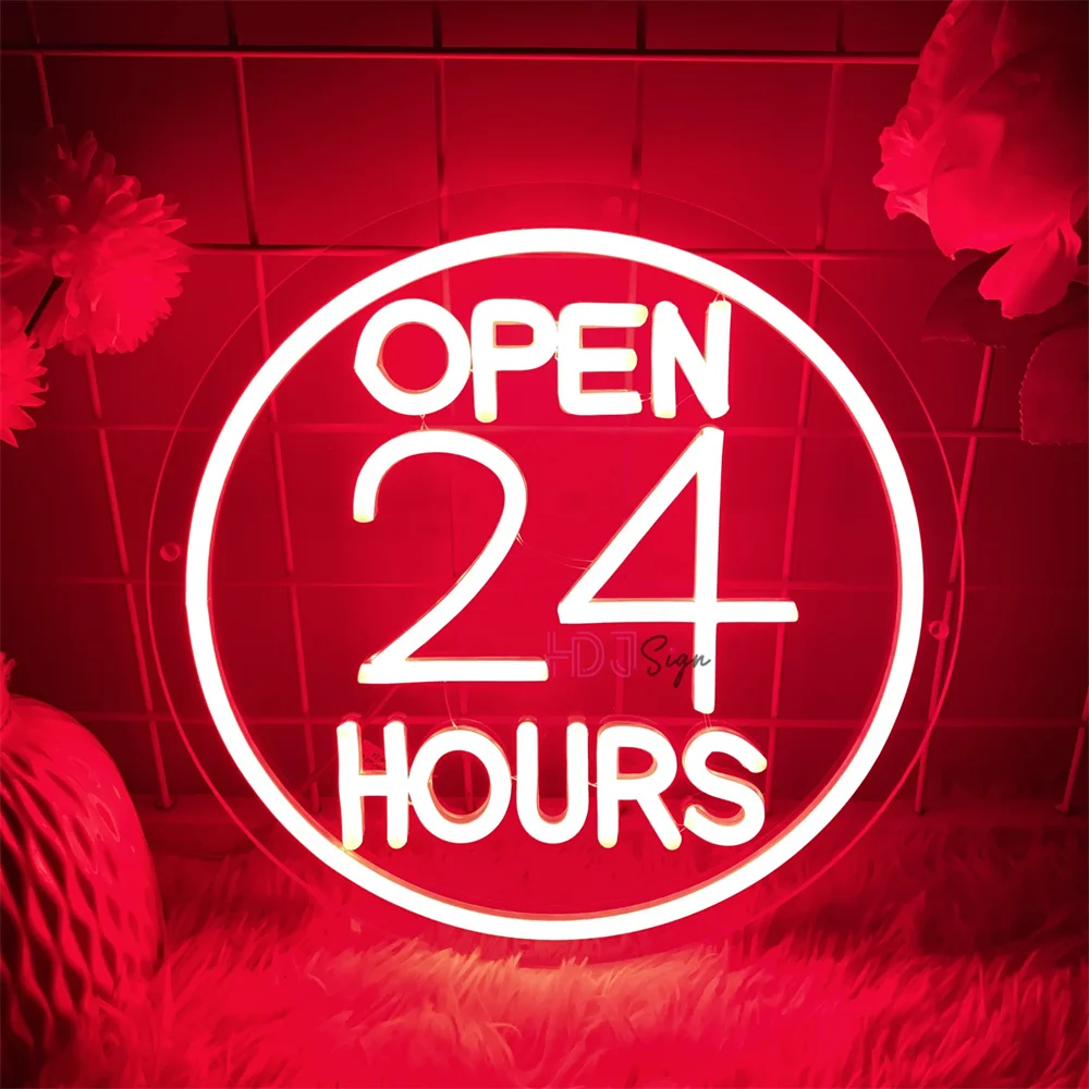 Neon Led Signs open 24 hour Coffee Bar Neon LED Lights USB Bedroom Bar Pub Club Decoration Party Room Wall Decor Neon Signs