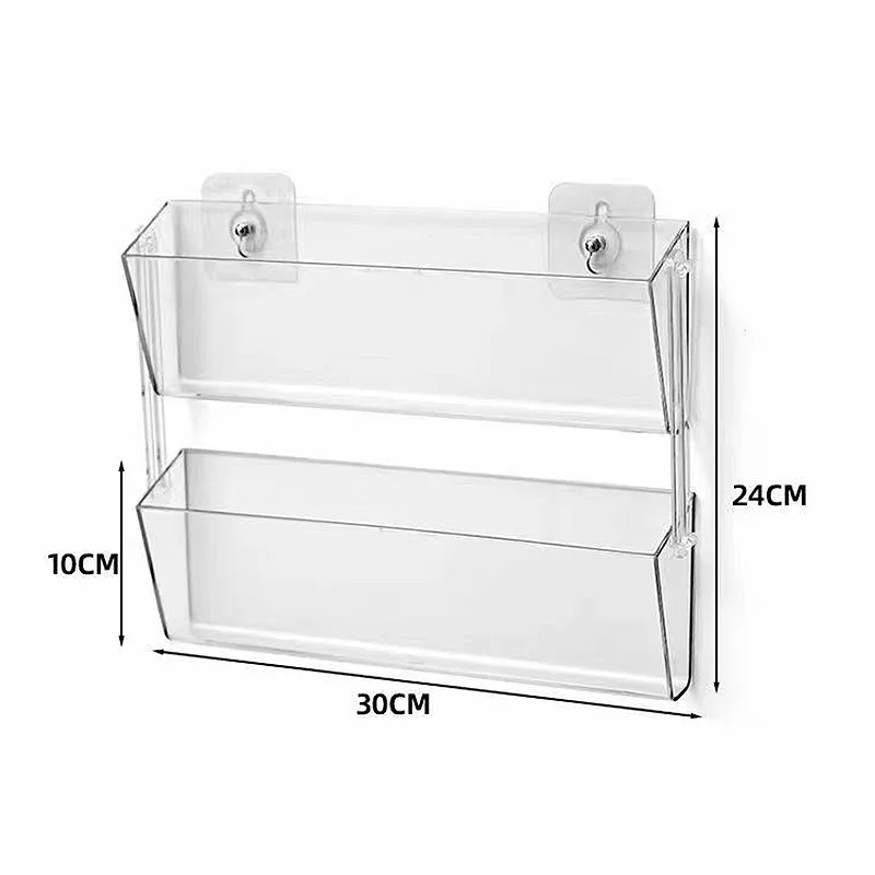 Acrylic Greeting Card Display Stand for Flower Shop Postcard Magazine Holder,Wall Mount Hanging Storage Rack for Brochure File