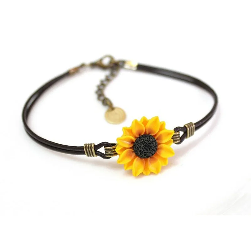 Kismis Sunflower Bracelet Sunflower Jewelry Sunflower Gift Jewelry For Women
