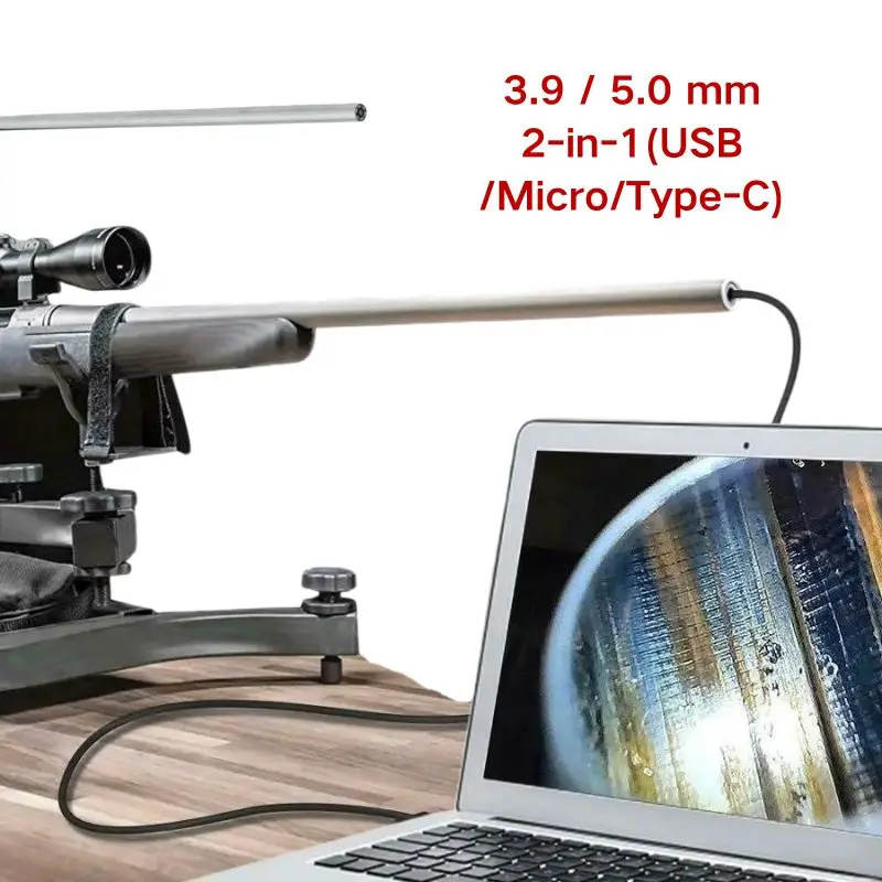 nova lente 39 50 mm rifle endoscopio camera sonda flexivel ferramenta de inspecao de barril visual arma boroscopio arma camera de inspecao 01