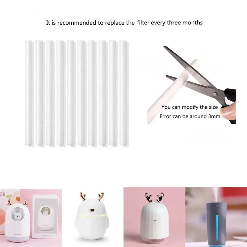 New Customize 10/20/30/50pc Air Humidifier Aroma Diffuser Filters Mist Maker Replace Parts Cotton Swabs Air Humidifiers Aroma Fi