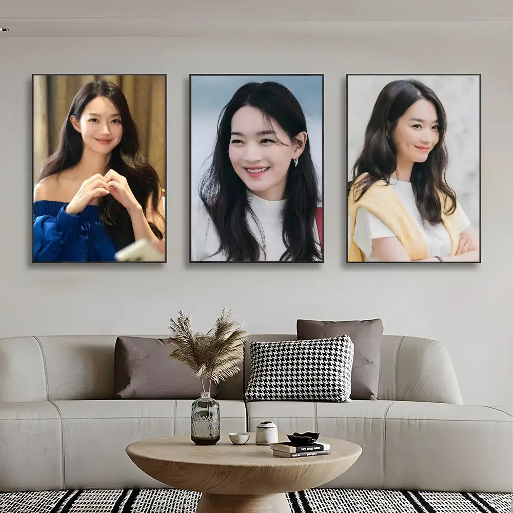 S-Shin Min-a Poster Frameless Wall Art Print, Peel-and-Stick Removable