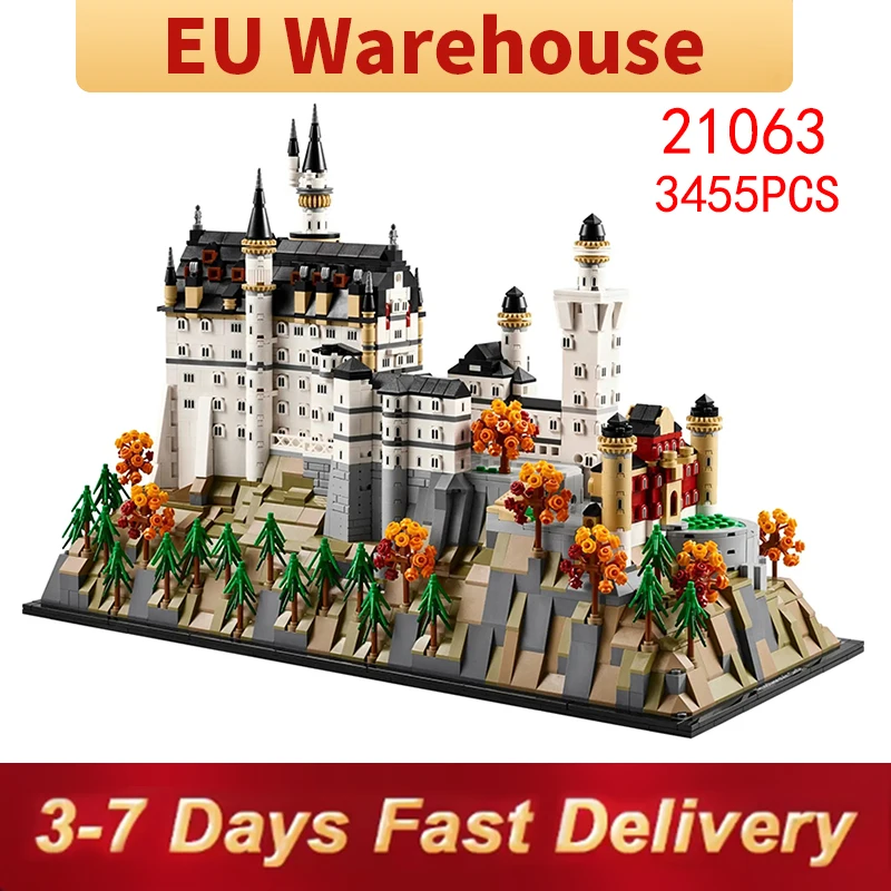 Set Mattoncini Castello Di Neuschwanstein 6786 Pezzi - Modello Da Collezione Per Adulti - Grande Regalo Della Serie Città - 3