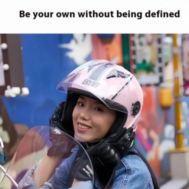 خوذة دراجة نارية كهربائية 2025 وجه كامل للفصول الأربعة خوذة مضادة للضباب بعدسة مزدوجة آمنة ومريحة لركوب الدراجات النارية