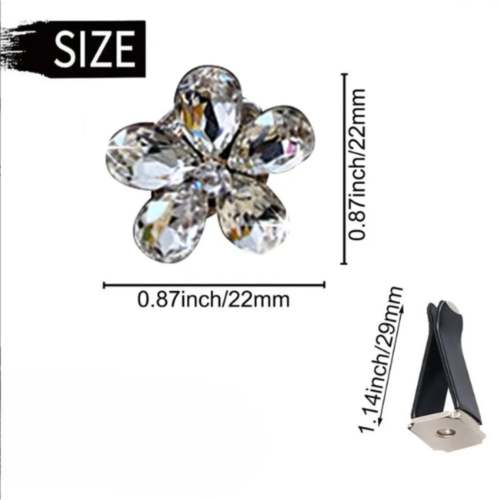 Rhinestone Crystal Flower Car Air Outlet Freshener Clip Diffuser Charms Auto Interior Decor Accessories Wholesale