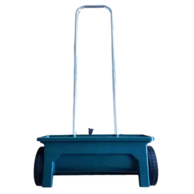 أسمدة وبذارة كبيرة تعمل بالدفع اليدوي سعة 12 لترًا مع بذارة يدوية لملح ذوبان الثلج وعجلات متحركة كبيرة #1