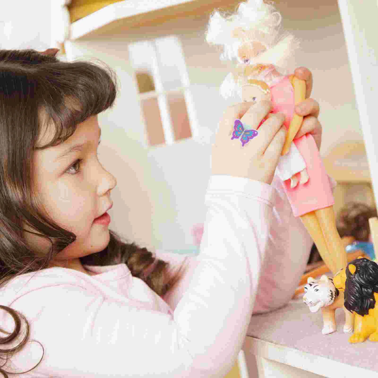 12pçs anel de menina brinquedo borboleta os pequenos anéis decorações de dedo portáteis brinquedos para meninas