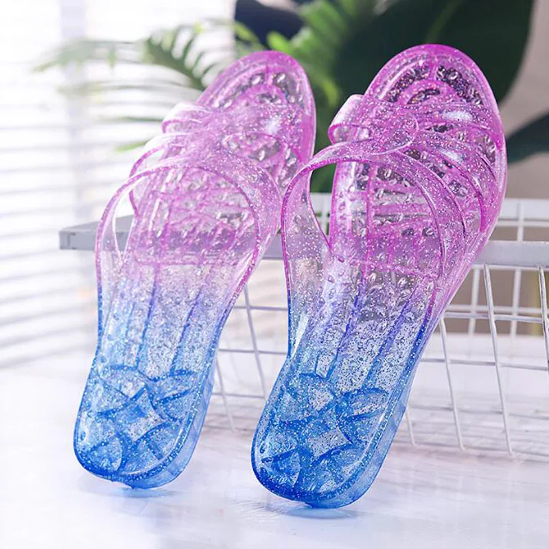 New transparent indoor and outdoor women\'s home slippers