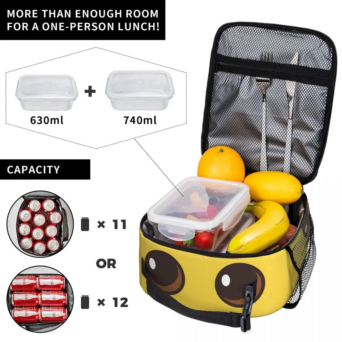Peely Victory Royale Banana Insulated Lunch Bag for Kids School Cooler Thermal Food Box Tote Portable Lunch Boxes Container