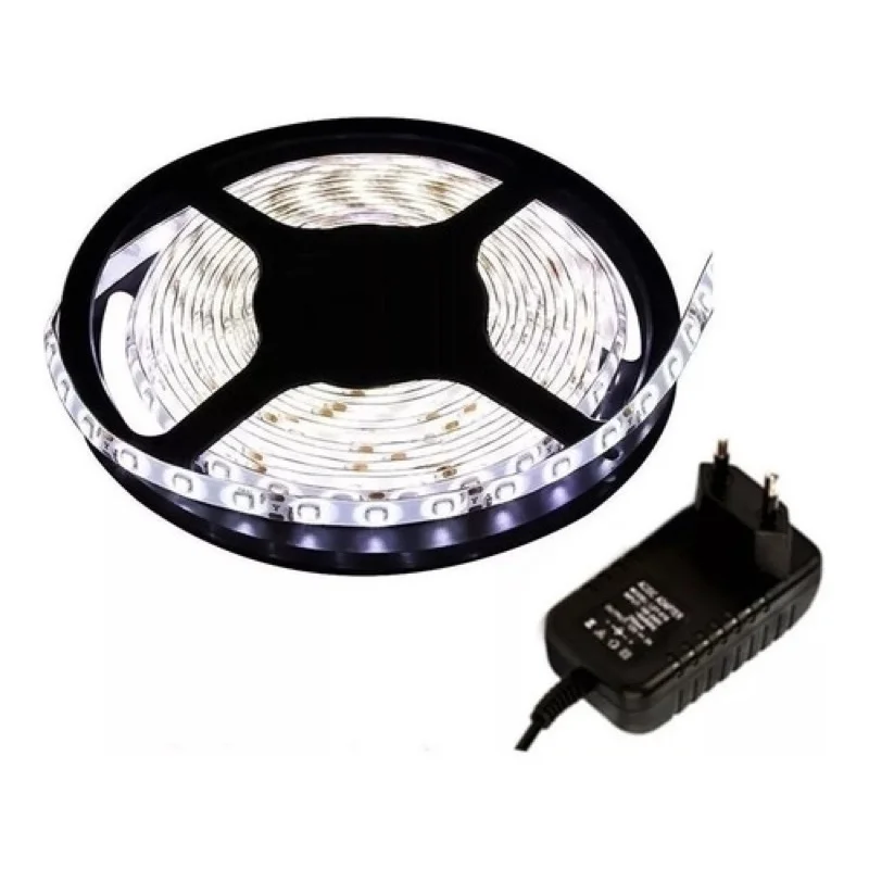 Fita Super Led 3528 300 Leds 5m Branco Frio+fonte