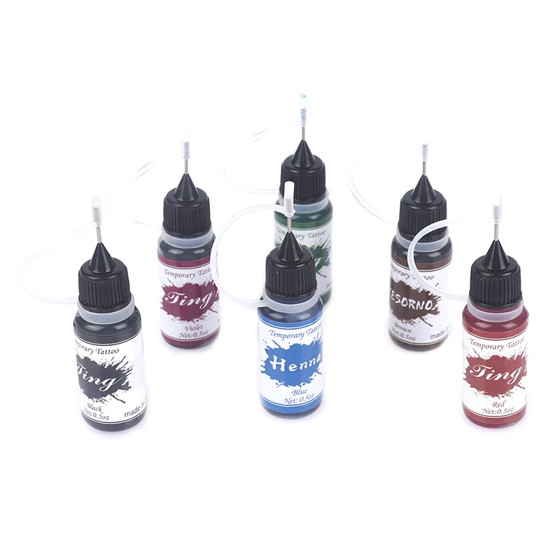 10Ml Tijdelijke Tattoo Inkt Fruit Gel Body Art Painting Pigment Tattoo Sap Inkt