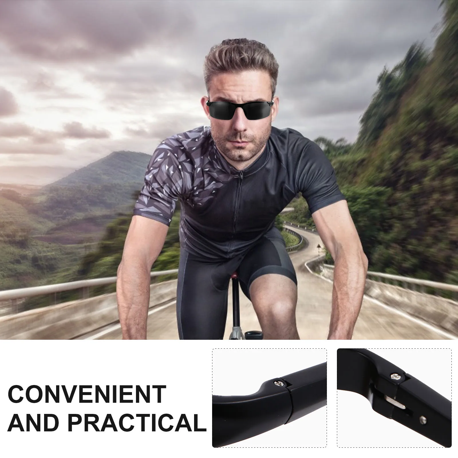 

Men Sunglasses Cycling Eyewear Windproof Glasses Riding Goggles UV Protection Shatterproof Lightweight Durable Motocross Biking
