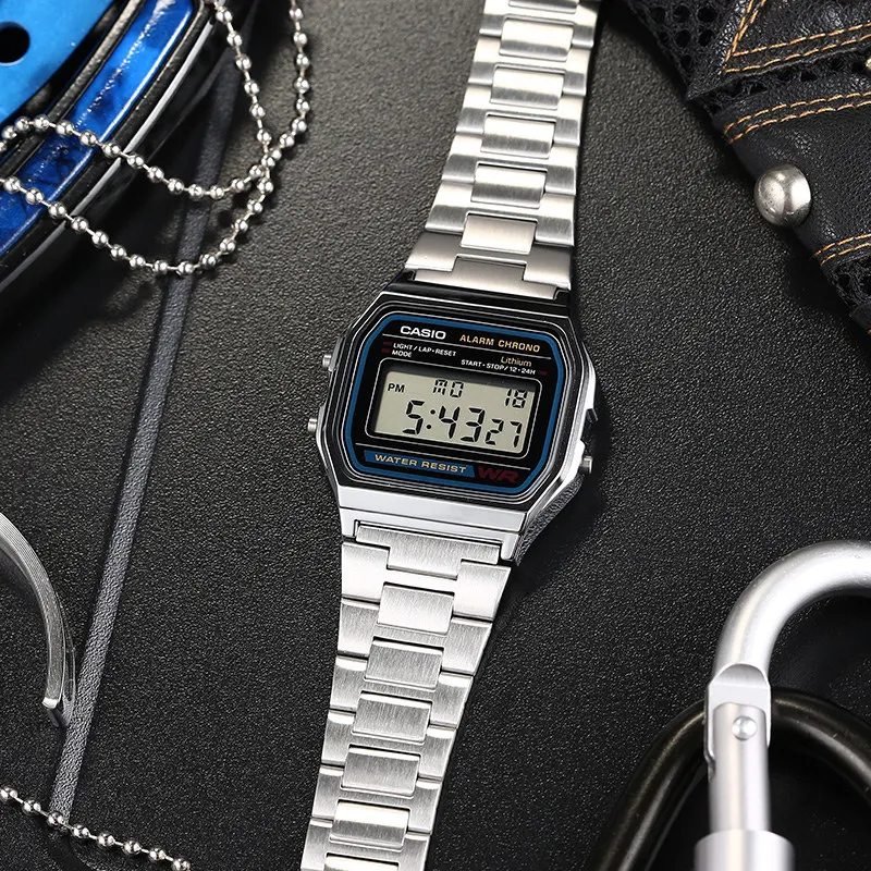 Minimalist Retro Casio A158WA-1 Digital Wrist Watch Splash Proof Multi Function Student Casual Wristwatch Gift Watch view 5