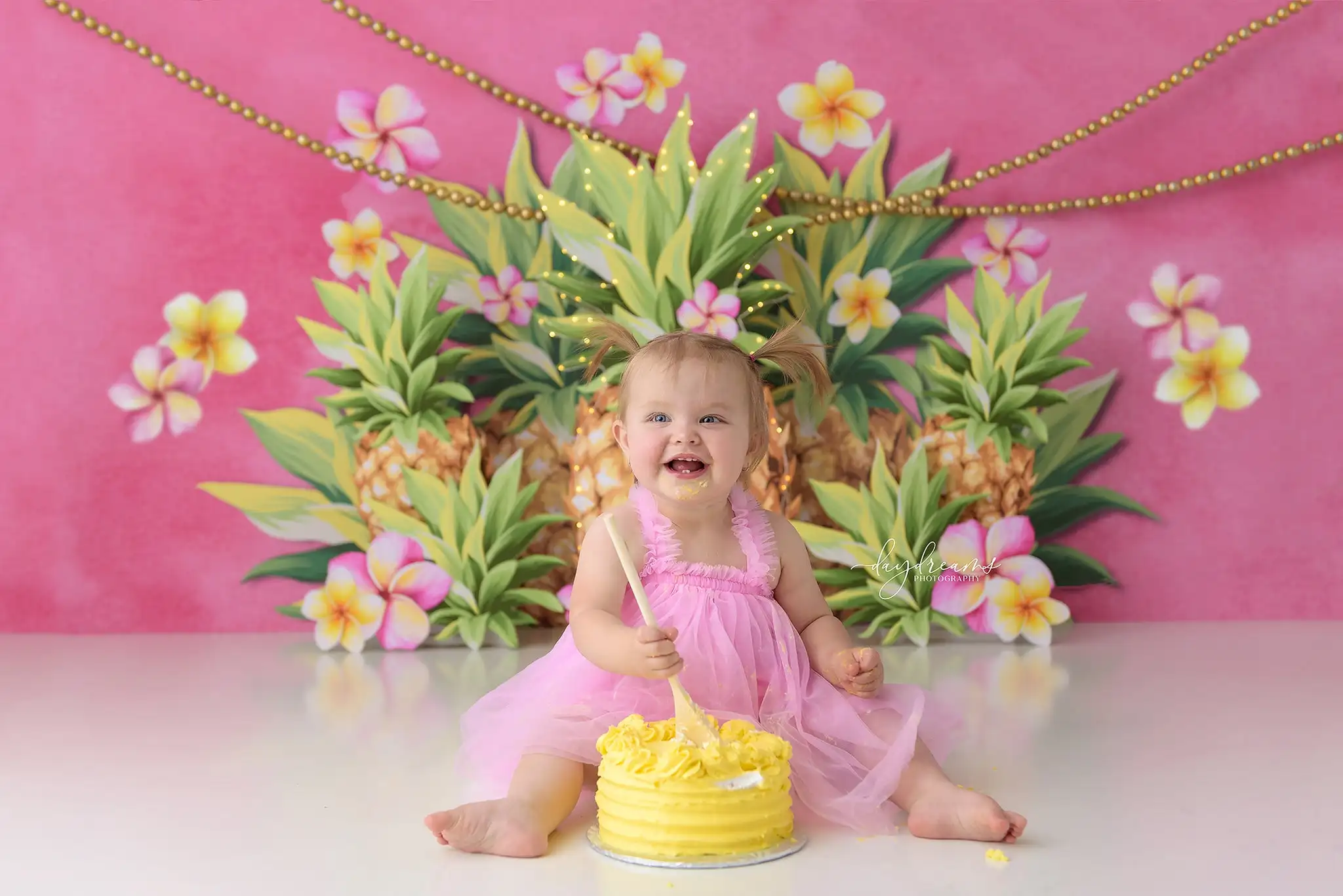 Sweet Pineapple Backgrounds Cake Smash Kids Adult Photography Props Child Baby Decors Eucomis Comosa Photo Backdrops