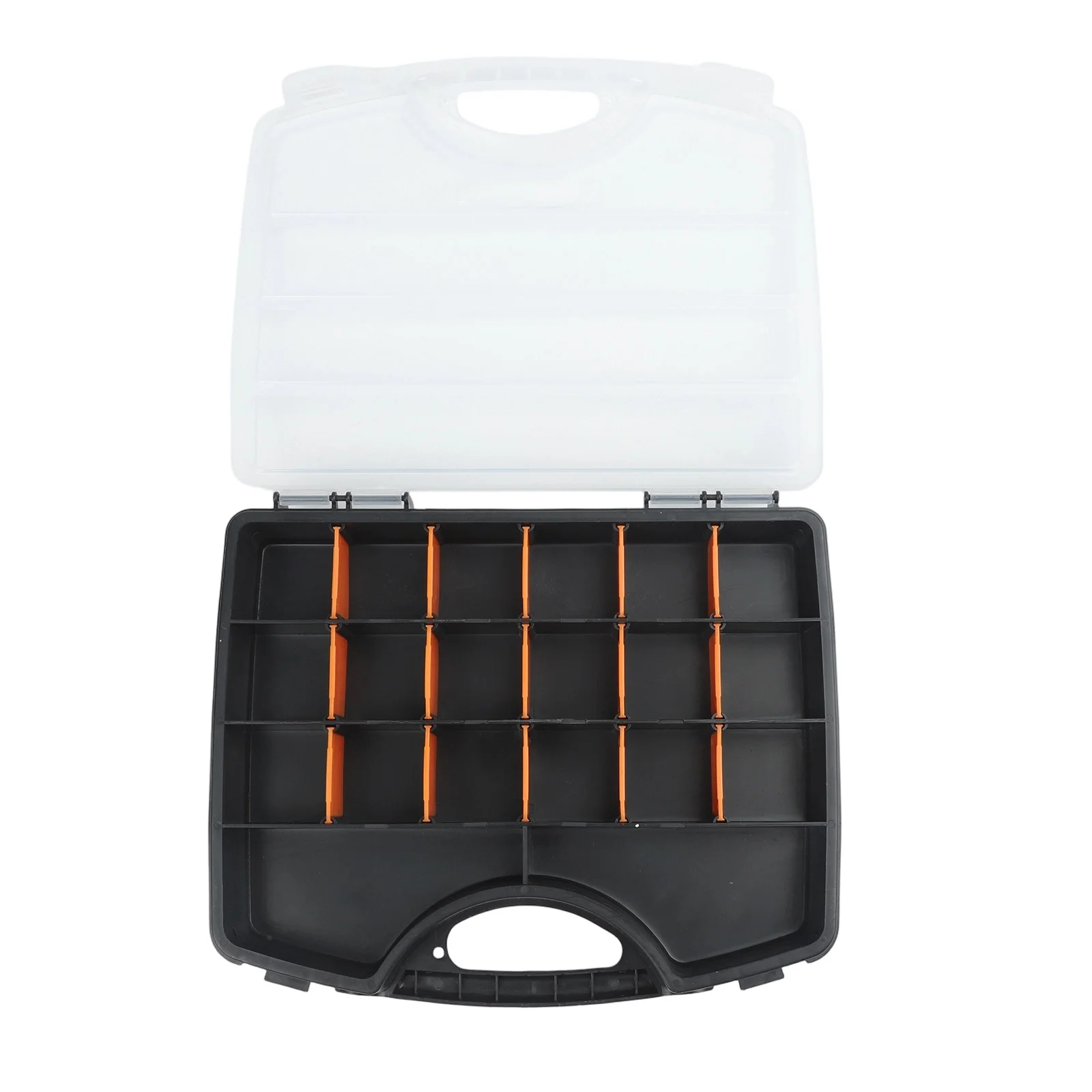 Portable PP Parts Organizer Box With Adjustable Compartments For Hardware Screws Bolts Small Components Storage Tool Case Black