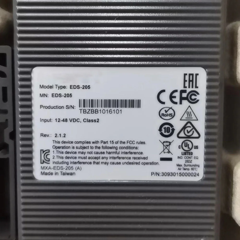 For Moxa 5-port Entry-level Unmanaged Ethernet Switches EDS-205