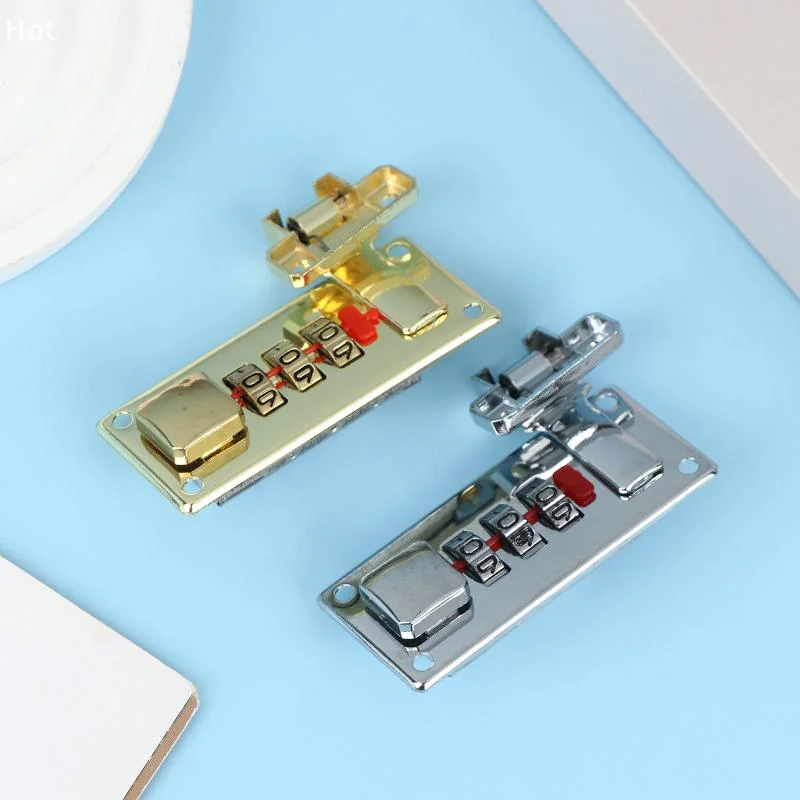 3-Digit Combination Lock 65*29mm Password Lock Latch Keyless Jewelry Wooden Box Fixed Lock Suitcase Coded Locks Hardware