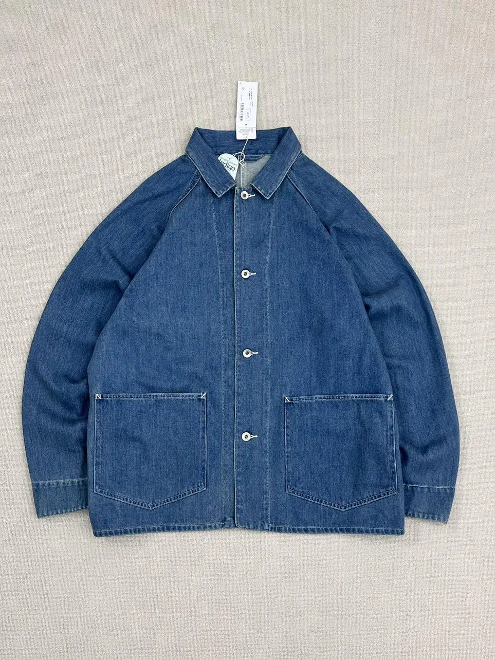 NANAMICA 24SS Vintage washed blue-dyed denim jacket