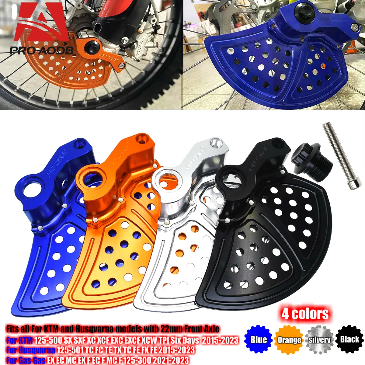 

For Husqvarna GasGas KTM 125-500 SX SXF XC XCF EXC EXCF XCW TPI Premium Front Brake Disc Cover - High-Quality 22mm Protector