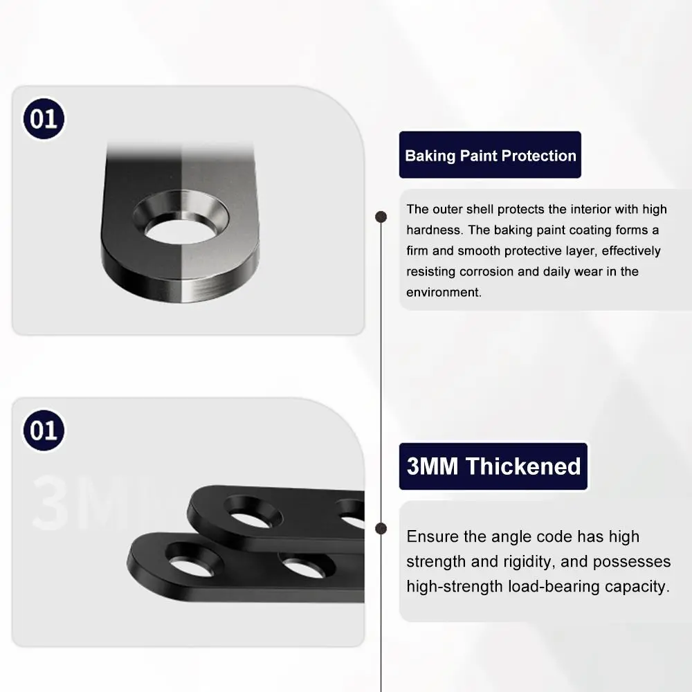 1 قطعة جديد 90 درجة ركيزة زاوية L-شكل ثقوب ثابتة الزاوية حامل الفولاذ المقاوم للصدأ إصلاح لوحة الأثاث الأجهزة
