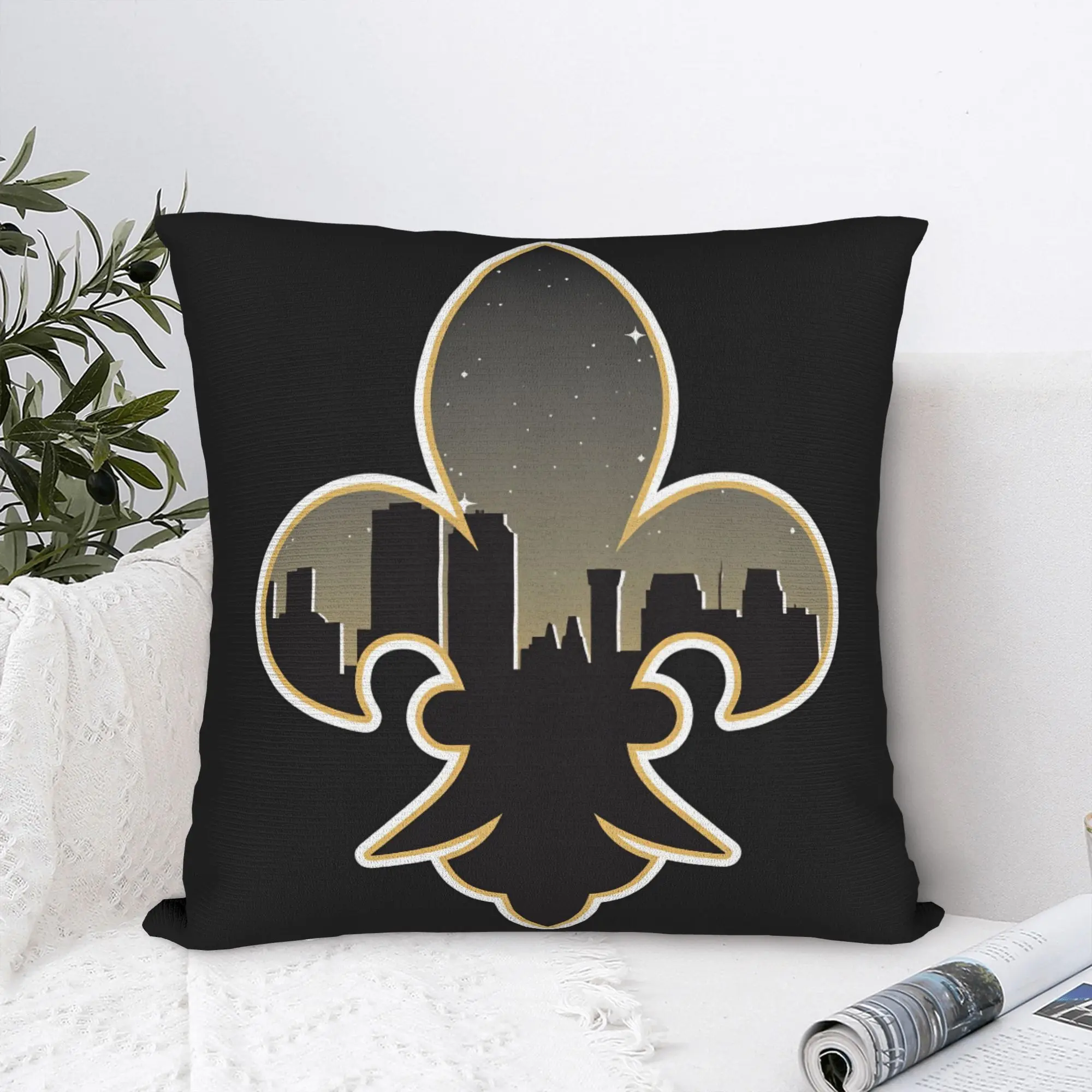 New Football Saints Fans Pillow Cover  Morden Pillow Case For Sofa Home Decor Soft Pillowcases Gift