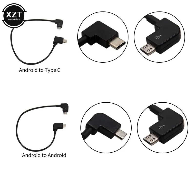 Data Cable For DJI Spark MAVIC 2 Pro Air Control Drone Android Micro USB To Type C USB C Adapter Cable For smart mobile phone