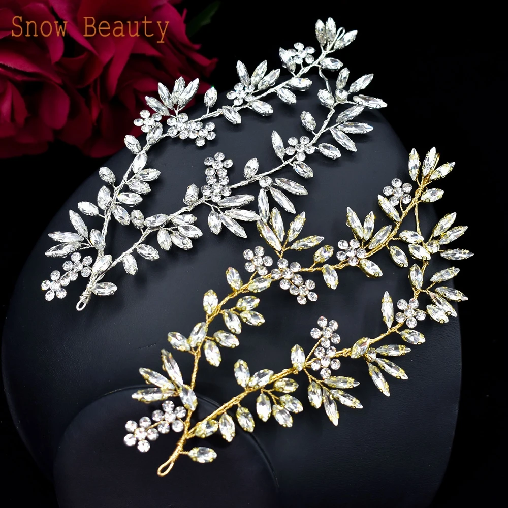 A330 Crystal Wedding Hair Accessories Handmade Bridal Headband Rhinestones Wedding Hair Jewelry Headpiece Cosplay Bridal Tiara