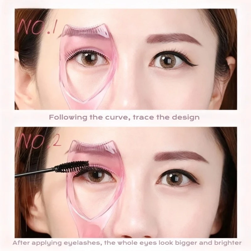 3 في 1 أدوات رمش ماكياج ماسكارا درع الحرس بكرة الشعر قضيب مشط دليل بطاقة ماكياج أداة 3 ألوان الجمال أداة التجميل #3