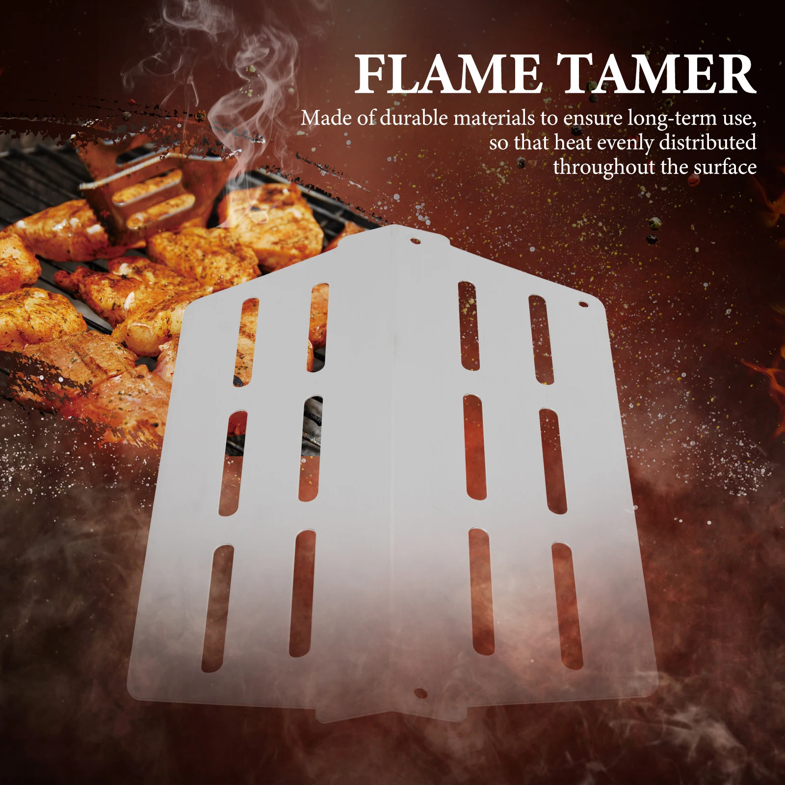 

2Pcs Practical Stainless Steel Grill Heat Plates For Gas Grills Accessories Durable Flame Tamer Stove Insulation Boards Barbecue